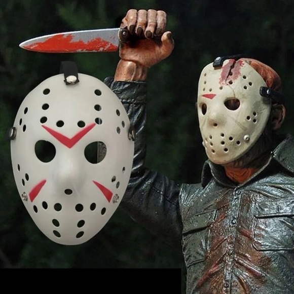 Halloween Horror Jason Mask Hockey Cosplay Killer 🔥color Tan 🔥 - Picture 3 of 3